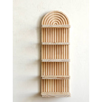 Настінна дерев’яна полиця арка для декору та органайзера сучасний стиль та зручність у домі